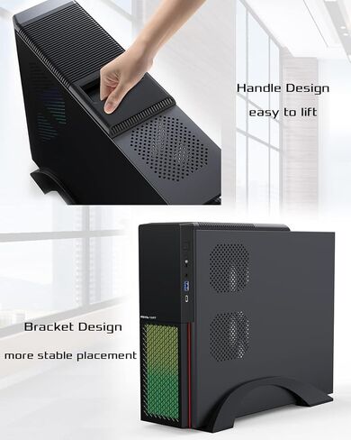 كمبيوتر مكتبي كمبيوتر شخصي 16 جيجا رام 512 جيجا اس اس دي معالج كور i7-4765T مع 2.4 جيجا/5 جيجا/6 جيجا واي فاي 6E بلوتوث 5.3، حجم صغير وإضاءة RGB، لوحة مفاتيح ماوس in Kuwait