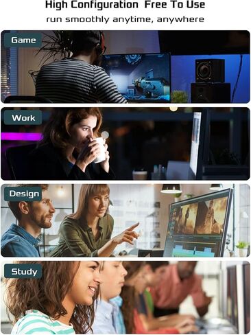 كمبيوتر مكتبي كمبيوتر شخصي 16 جيجا رام 512 جيجا اس اس دي معالج كور i7-4765T مع 2.4 جيجا/5 جيجا/6 جيجا واي فاي 6E بلوتوث 5.3، حجم صغير وإضاءة RGB، لوحة مفاتيح ماوس in Kuwait