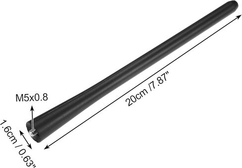 X AUTOHAUX DC 12V 7.87 Inch Flexible Rubber Antenna for Dodge Charger 2008 for Optimized FM/AM Radio Signal Aerial Reception Black in Saudi Arabia