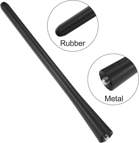 X AUTOHAUX DC 12V 7.87 Inch Flexible Rubber Antenna for Dodge Charger 2008 for Optimized FM/AM Radio Signal Aerial Reception Black in Saudi Arabia