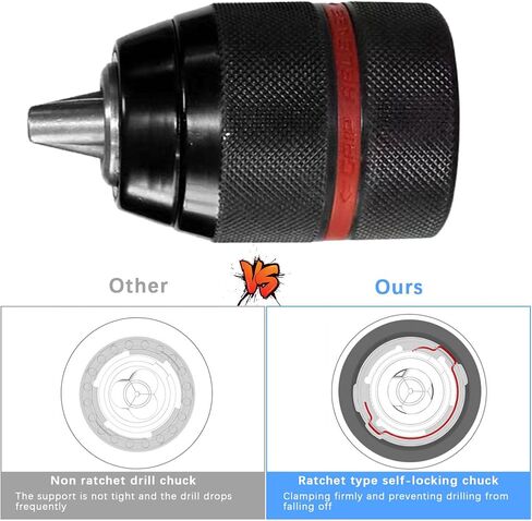 Eagles 0.8-10mm Keyless Chuck - 10mm Capacity - 3/8 x 24UNF Multi Quick Change Keyless Chuck Self-tighten Drill Chuck for Impact Driver, Electric Drill, Hammer Drill in Saudi Arabia