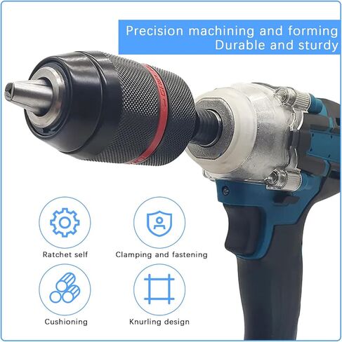 Eagles 0.8-10mm Keyless Chuck - 10mm Capacity - 3/8 x 24UNF Multi Quick Change Keyless Chuck Self-tighten Drill Chuck for Impact Driver, Electric Drill, Hammer Drill in Saudi Arabia