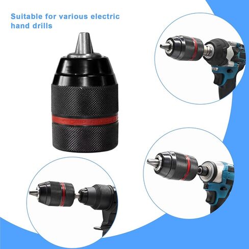 Eagles 0.8-10mm Keyless Chuck - 10mm Capacity - 3/8 x 24UNF Multi Quick Change Keyless Chuck Self-tighten Drill Chuck for Impact Driver, Electric Drill, Hammer Drill in Saudi Arabia