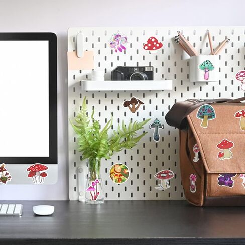 150 قطعة من ملصقات الفطر الملونة من SourceTon، ملصقات مقاومة للماء، جميلة، ملصقات ذاتية اللصق على شكل فطر لطيف لصنع بطاقات القصاصات وأكواب الماء للكمبيوتر المحمول in Kuwait