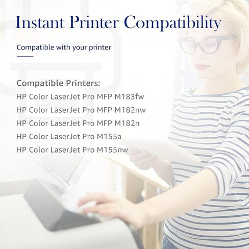 خراطيش حبر STAROVER 4 عبوات 215A متوافقة مع HP 215A W2310A بديلة لحبر الطابعة HP Color Laserjet Pro MFP M182nw M183fw M155 M182 M183 W2311A W2312A W2313A (أسود سماوي أصفر أرجواني) in Kuwait