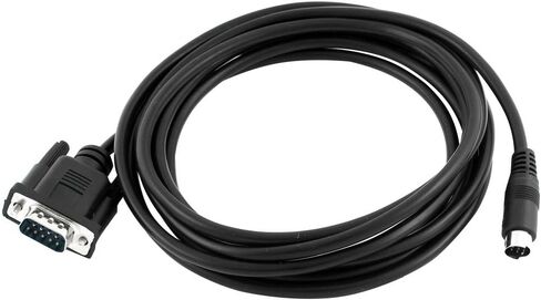 Uxcell 9.2 Feet D-SUB DB9 9 Pin Male إلى Mini DIN 8 Pin Male 28AWG موصل كابل محول، أسود in Saudi Arabia