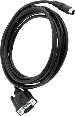 Uxcell 9.2 Feet D-SUB DB9 9 Pin Male إلى Mini DIN 8 Pin Male 28AWG موصل كابل محول، أسود in Saudi Arabia