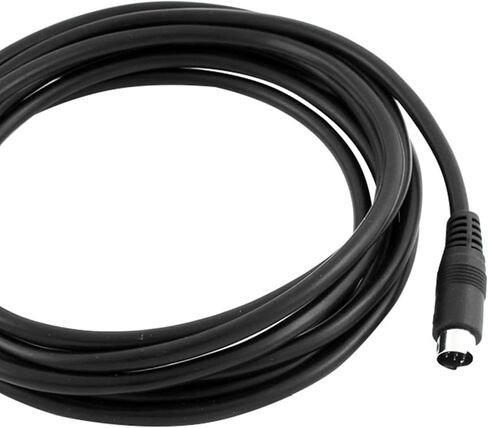 Uxcell 9.2 Feet D-SUB DB9 9 Pin Male إلى Mini DIN 8 Pin Male 28AWG موصل كابل محول، أسود in Saudi Arabia