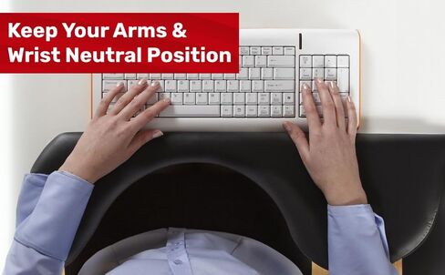 Forearm Support, Wrist Rest, Clamp-on Table Mount Leather Elbow Armrest Pad, Ergonomic Design, Punch-Free Desk Extender for Home and Office, Easy Typing & Pain Relief in Saudi Arabia