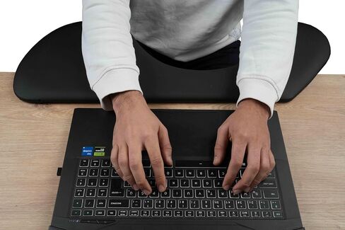 Forearm Support, Wrist Rest, Clamp-on Table Mount Leather Elbow Armrest Pad, Ergonomic Design, Punch-Free Desk Extender for Home and Office, Easy Typing & Pain Relief in Saudi Arabia