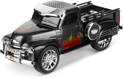 QFX BT-1953 بلوتوث 1953 هوت رود بيك اب شاحنة طبق الأصل، مكبرات صوت 3 بوصة، رابط حر اليدين، ميكروفون مدمج، راديو FM وأضواء حفلات LED، أحمر in Kuwait