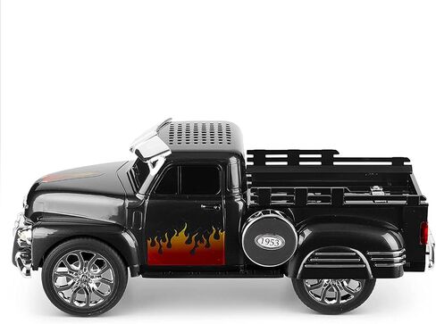 QFX BT-1953 بلوتوث 1953 هوت رود بيك اب شاحنة طبق الأصل، مكبرات صوت 3 بوصة، رابط حر اليدين، ميكروفون مدمج، راديو FM وأضواء حفلات LED، أحمر in Kuwait