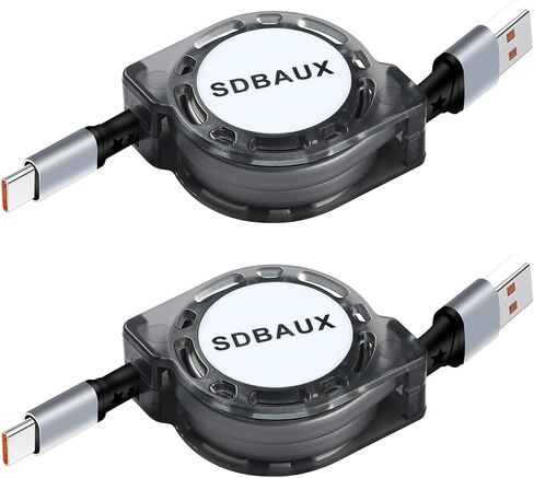 Car Carplay Cable for iPhone 16 15 Pro Max Plus Cable, Retractable USB A to Type C Charger Cord QC 3.0 Fast Charging Data Sync Compatible with Galaxy S23 S22 S10 Note G6 G5 PS5 and More 2-Pack 3.3ft in Saudi Arabia