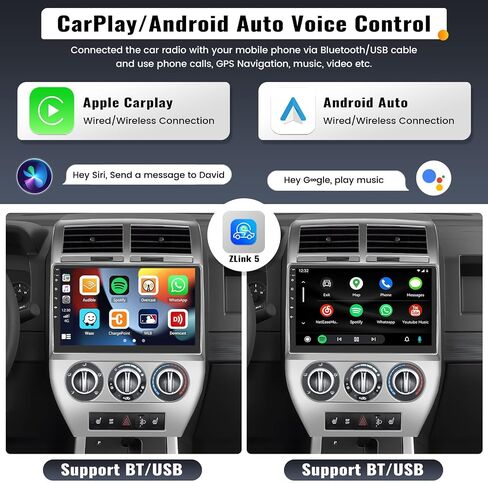 UNITOPSCI 2G+32G Android 13 ستيريو سيارة لسيارة Jeep Compass Patriot 2007-2009 راديو 10.1 بوصة شاشة لمس لاسلكية Apple CarPlay Android Auto GPS Navigation WiFi Bluetooth Mirror Link FM SWC+ميكروفون كاميرا احتياطية in Saudi Arabia