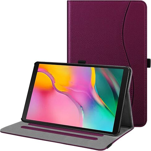 Fintie Case for Samsung Galaxy Tab A 10.1 2019 Model SM-T510/T515/T517, Multi-Angle Viewing Stand Cover with Pocket, Purple in Saudi Arabia