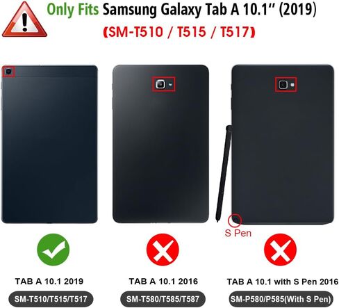 Fintie Case for Samsung Galaxy Tab A 10.1 2019 Model SM-T510/T515/T517, Multi-Angle Viewing Stand Cover with Pocket, Purple in Saudi Arabia