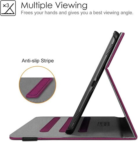Fintie Case for Samsung Galaxy Tab A 10.1 2019 Model SM-T510/T515/T517, Multi-Angle Viewing Stand Cover with Pocket, Purple in Saudi Arabia