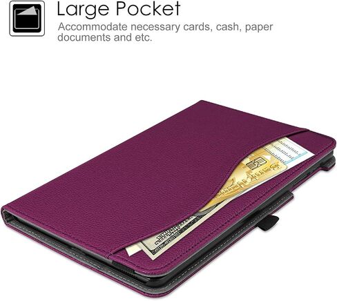 Fintie Case for Samsung Galaxy Tab A 10.1 2019 Model SM-T510/T515/T517, Multi-Angle Viewing Stand Cover with Pocket, Purple in Saudi Arabia