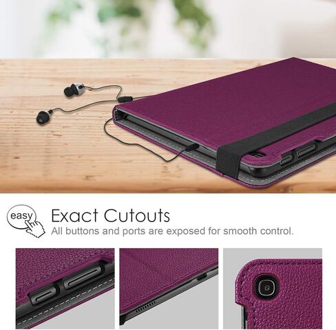 Fintie Case for Samsung Galaxy Tab A 10.1 2019 Model SM-T510/T515/T517, Multi-Angle Viewing Stand Cover with Pocket, Purple in Saudi Arabia