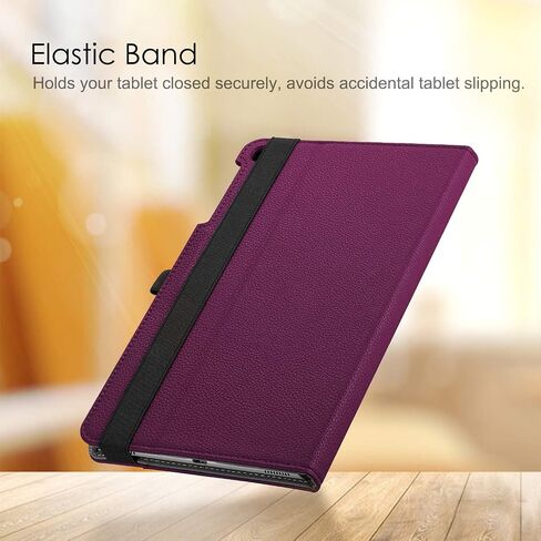 Fintie Case for Samsung Galaxy Tab A 10.1 2019 Model SM-T510/T515/T517, Multi-Angle Viewing Stand Cover with Pocket, Purple in Saudi Arabia