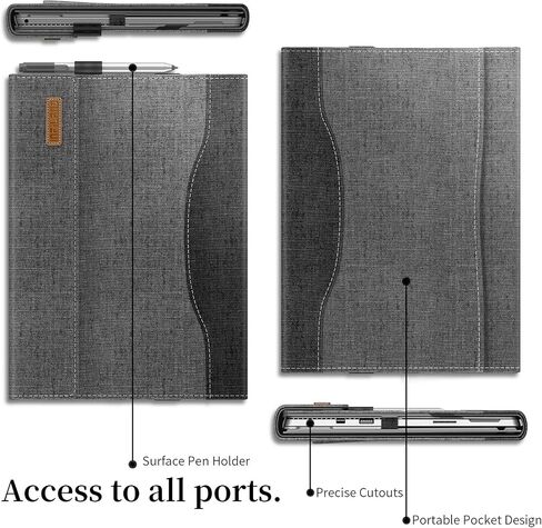 INFILAND Microsoft Surface Pro 7+/ Surface Pro 7 Plus Case Cover Compatible with Microsoft Surface Pro 7+/ Surface Pro 7/ Surface Pro 6/ Surface Pro 5/ Surface Pro 4 12.3 inch Tablets, Gray in Saudi Arabia