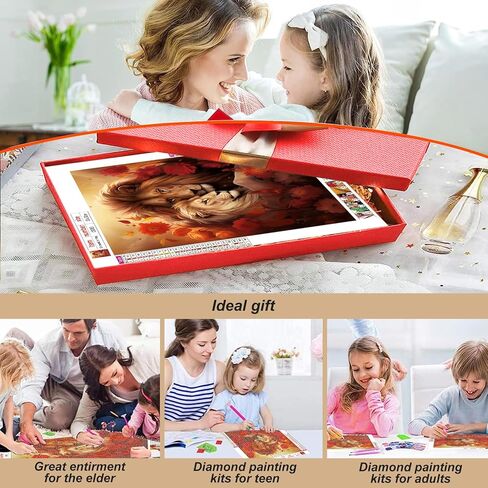 مجموعات الطلاء الماسي من Acudotr للبالغين، مجموعات فنية ماسية للفيل 5D DIY للمبتدئين، مجموعات طلاء ماسية كاملة الحفر لديكور جدار المنزل، زهرة، 12 × 12 بوصة in Kuwait