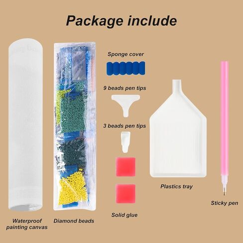 مجموعات الطلاء الماسي من Acudotr للبالغين، مجموعات فنية ماسية للفيل 5D DIY للمبتدئين، مجموعات طلاء ماسية كاملة الحفر لديكور جدار المنزل، زهرة، 12 × 12 بوصة in Kuwait