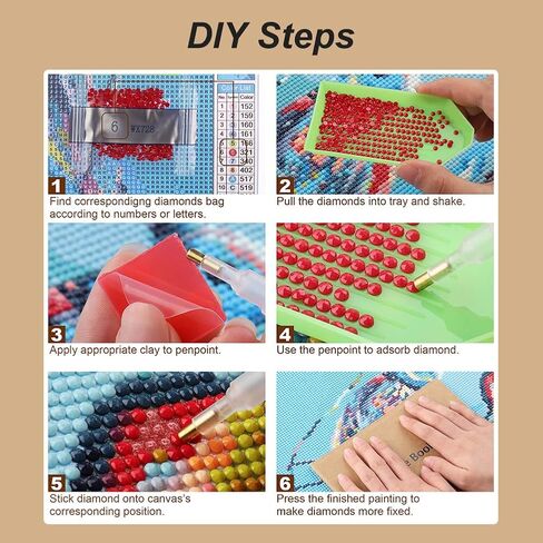 مجموعات الطلاء الماسي من Acudotr للبالغين، مجموعات فنية ماسية للفيل 5D DIY للمبتدئين، مجموعات طلاء ماسية كاملة الحفر لديكور جدار المنزل، زهرة، 12 × 12 بوصة in Kuwait