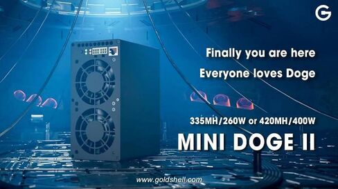 BitcoinMerch.com - Goldshell Mini Doge II 2 420 ميجا هرتز/ثانية جهاز تعدين Dogecoin in Kuwait