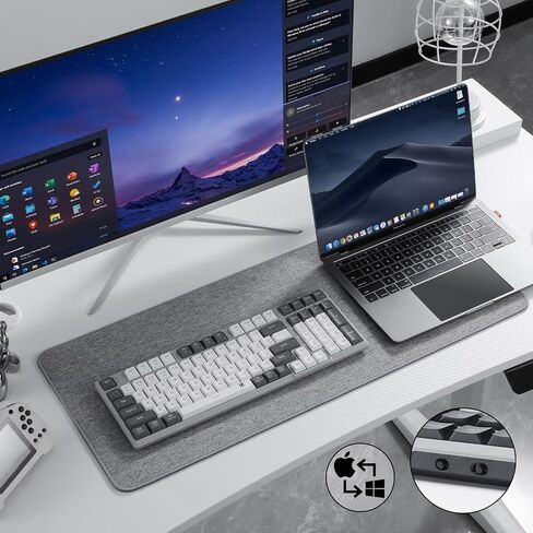 Redragon BK7114 لوحة مفاتيح كمبيوتر لاسلكية منخفضة المستوى، 98 مفتاحًا رفيعًا لآلية مقص الكمبيوتر المكتبي مع اتصال لاسلكي 2.4G BT، ضغطة مفاتيح هادئة عن طريق اللمس، أغطية مفاتيح ملونة مختلطة in Kuwait
