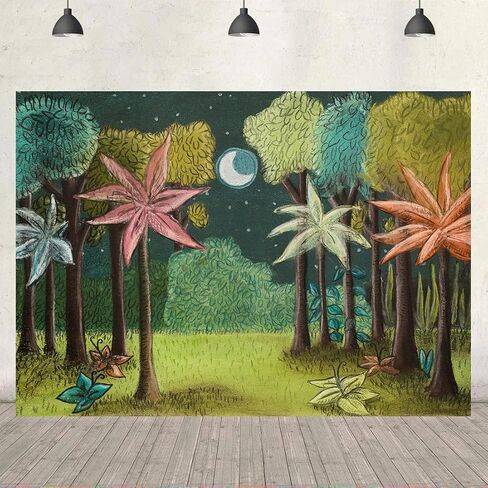 5x3ft Painted Wild One Birthday Backdrops for Photography Picture Boys Beast of The Wild Jungle Forest Animal 1st Theme Baby Shower Party Decoration Supplies Cake Smash Photo Booth Background Banner in Saudi Arabia