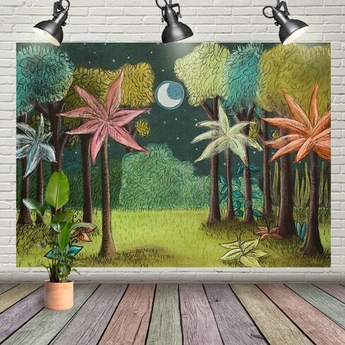 5x3ft Painted Wild One Birthday Backdrops for Photography Picture Boys Beast of The Wild Jungle Forest Animal 1st Theme Baby Shower Party Decoration Supplies Cake Smash Photo Booth Background Banner in Saudi Arabia