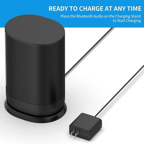 محول تيار متردد بقدرة 45 وات وقاعدة شحن متوافقة مع Sonos Move - يتضمن كابل بطول 6.6 قدم (أسود) من AWINNER in Kuwait