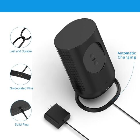 محول تيار متردد بقدرة 45 وات وقاعدة شحن متوافقة مع Sonos Move - يتضمن كابل بطول 6.6 قدم (أسود) من AWINNER in Kuwait