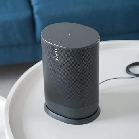 محول تيار متردد بقدرة 45 وات وقاعدة شحن متوافقة مع Sonos Move - يتضمن كابل بطول 6.6 قدم (أسود) من AWINNER in Kuwait