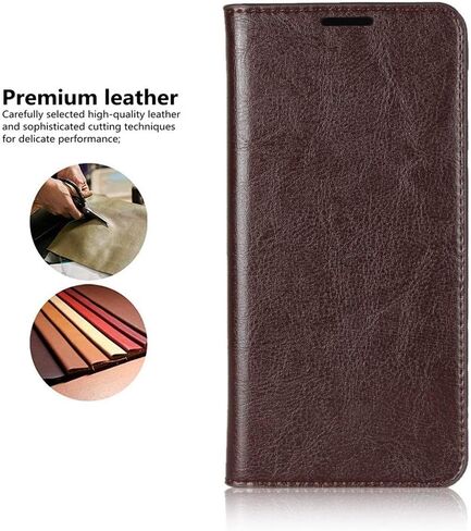 iCoverCase for Samsung Galaxy Note 10 Plus Wallet Case with Card Slots Holder, Premium Leather Kickstand Feature Flip Folio Case Cover for Galaxy Note 10 Plus (Brown) in Saudi Arabia
