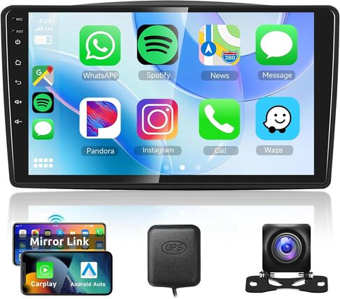 2G 64G 9 Inch Car Radio for Toyota Sienna 2004-2010 Rimoody Android 13 Car Stereo Wireless Carplay Android Auto Touchscreen Car Mirror Link GPS WiFi Bluetooth FM/RDS EQ SWC Backup Camera in Saudi Arabia