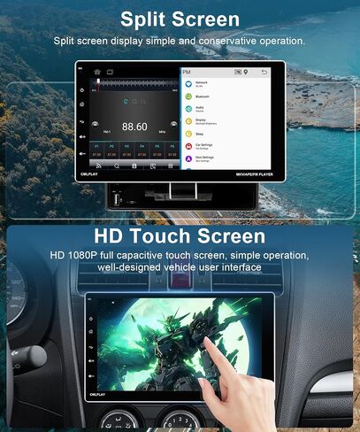 2G 64G Android Single Din Car Stereo with Wireless Apple Carplay, Podofo 9 inch Adjustable Touch Screen Bluetooth Car Radio with GPS Navi Android Auto WiFi USB FM Radio HiFi Audio Backup Camera in Saudi Arabia