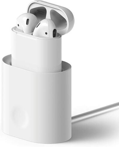 elago Upgraded Stand Charging Dock Compatible with Apple AirPods 1 & 2, Compatible with Apple TV Remote, Compatible with Apple Pencil [White] - Stand/Holder/Docking Station in Saudi Arabia