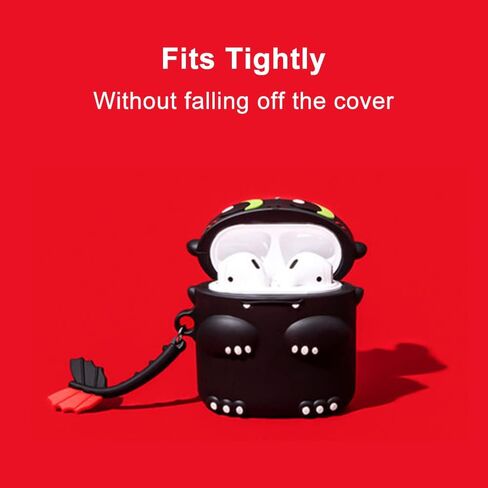 Cute Case Cover Compatible with AirPods 4th with Carabiner Keychain Hook,Funny Unique 3D Soft Silicone Shockproof Protective Skin Case Cover for Airpod 4th Case-Toothless in Saudi Arabia