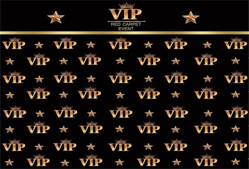 AOFOTO 10x7ft VIP خلفية السجادة الحمراء ديكورات الحفلات خلفيات التصوير الفوتوغرافي الذهب الأسود موضوع الفيلم VIP ستار المرحلة خلفية المشاهير حفلة موسيقية فيلم العرض الأول حفل توزيع جوائز عيد ميلاد صور استوديو الدعائم in Kuwait