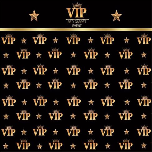 AOFOTO 10x7ft VIP خلفية السجادة الحمراء ديكورات الحفلات خلفيات التصوير الفوتوغرافي الذهب الأسود موضوع الفيلم VIP ستار المرحلة خلفية المشاهير حفلة موسيقية فيلم العرض الأول حفل توزيع جوائز عيد ميلاد صور استوديو الدعائم in Kuwait