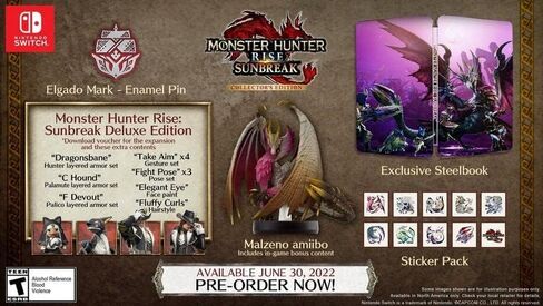 Monster Hunter Rise: Sunbreak: Collector's Edition w/ Malzeno amiibo for the Nintendo Switch in Saudi Arabia