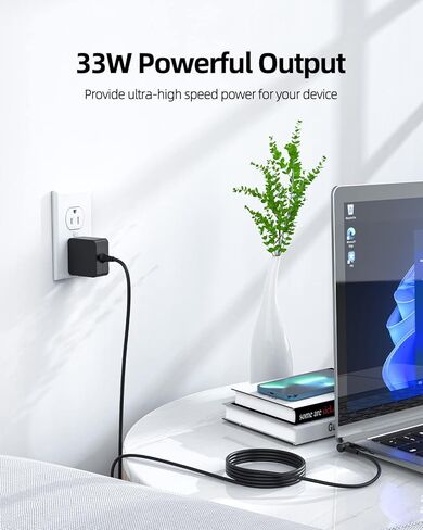 UL Listed 33W AC Charger Adapter Fit for Asus Imaginebook 14 MJ401TA MJ401T MJ401 MJ401TA-BM3N5 14" inch FHD Chromebook Notebook Laptop Power Supply Cord in Saudi Arabia