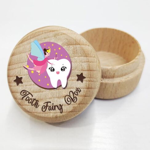 AHANDMAKER First Haircut Keepsake Wooden Baby Girl Hair Box, First Haircut Keepsake, Cute Girl Hair Container Box to Keep the Childhood Memory for Baby Shower Birthday Gift Present in Saudi Arabia