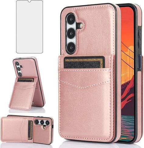 حافظة هاتف Asuwish لهاتف Samsung Galaxy A25 5G مع واقي شاشة من الزجاج المقسى وحامل لبطاقة الائتمان وغطاء محفظة وحامل من الجلد وإكسسوارات الخلايا Glaxay A 25 25A SM-A256U A256E للنساء والرجال باللون الأسود in Saudi Arabia