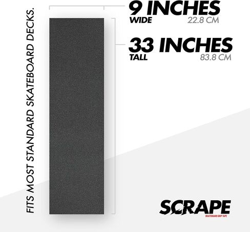 Scrape Tape Shortboard Skateboard Grip Tape Sheet 9" x 33" (Neon Pink, Standard 9x33) in Saudi Arabia