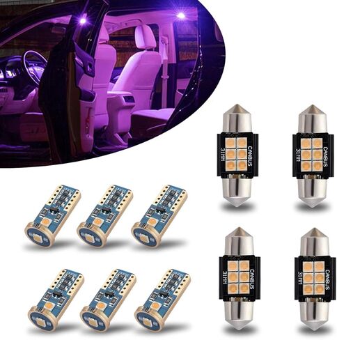 iBrightstar 41mm 211-2 212-2 578 194 168 T15 LED Bulbs 3030 Chipset Error Free for Car Truck Interiors Dome Map Door Courtesy License Plate Lights pack of 10, Ice Blue in Kuwait