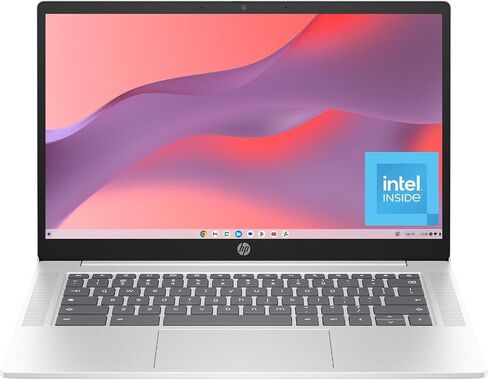 HP Chromebook 14 inch Laptop, FHD Display, Intel N100, 4 GB RAM, 64 GB eMMC, Intel UHD Graphics, Chrome OS 14a-nf0009nr (2024) in Saudi Arabia