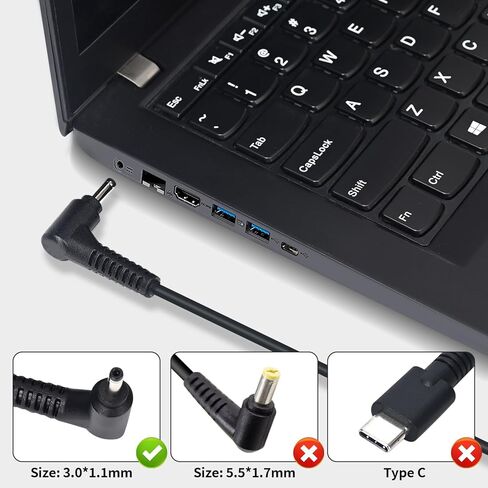 ANTWELON 65W شاحن الكمبيوتر المحمول 19V 3.42A لشركة أيسر Chromebook 11 13 14 15 R11 CB3-111 CB3-131 CB3-431 CB3-532 CB5 C720 C720P C740 أسباير واحد AO1-131 AO1-431 N15Q9 N15Q8 N16P1 محول التيار المتردد سلك التيار الكهربائي in Kuwait